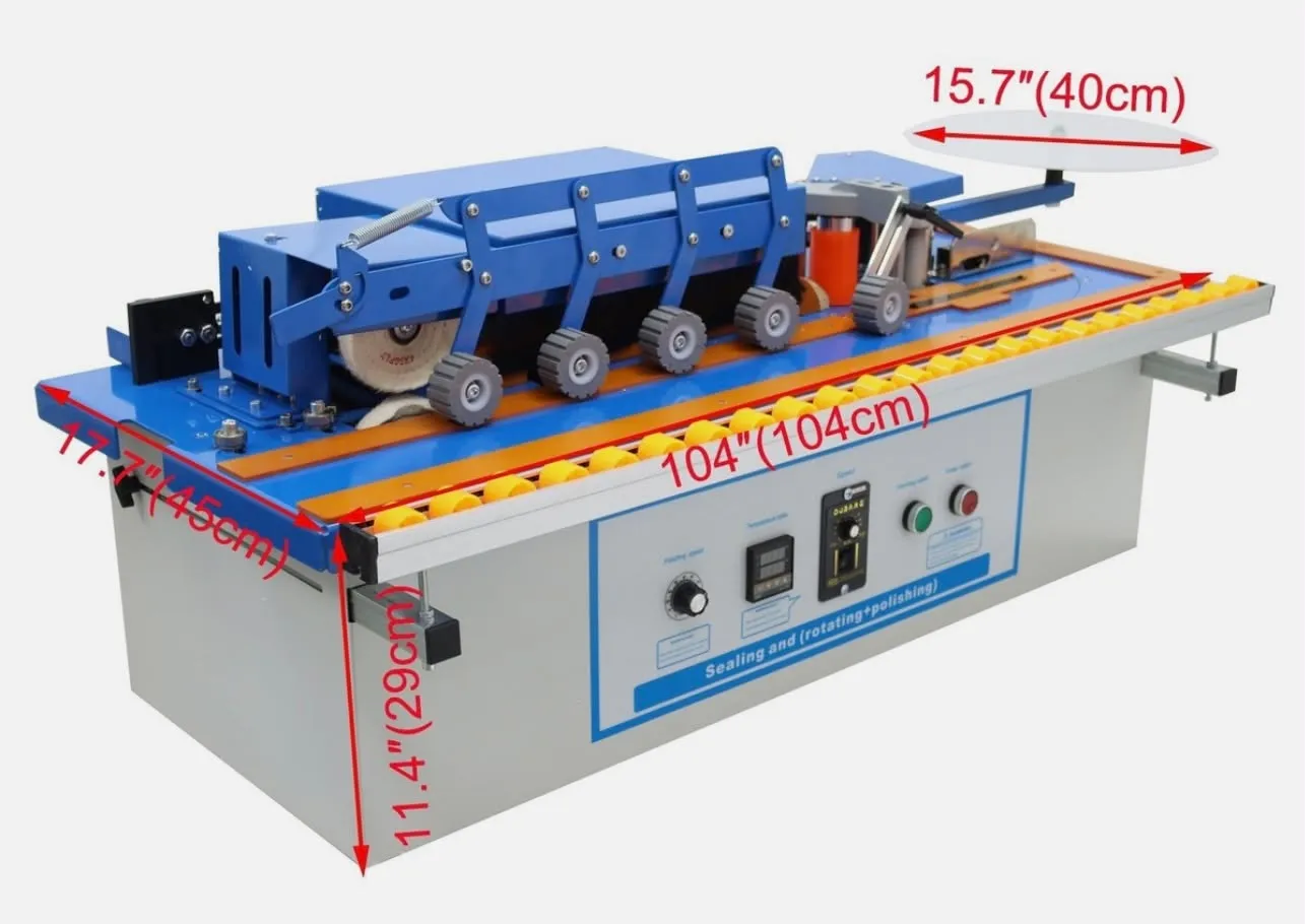 Plaqueuse de chants ZICAR MF3000 — 4 opérations pour panneaux et MDF — 220 V, 1200 W
