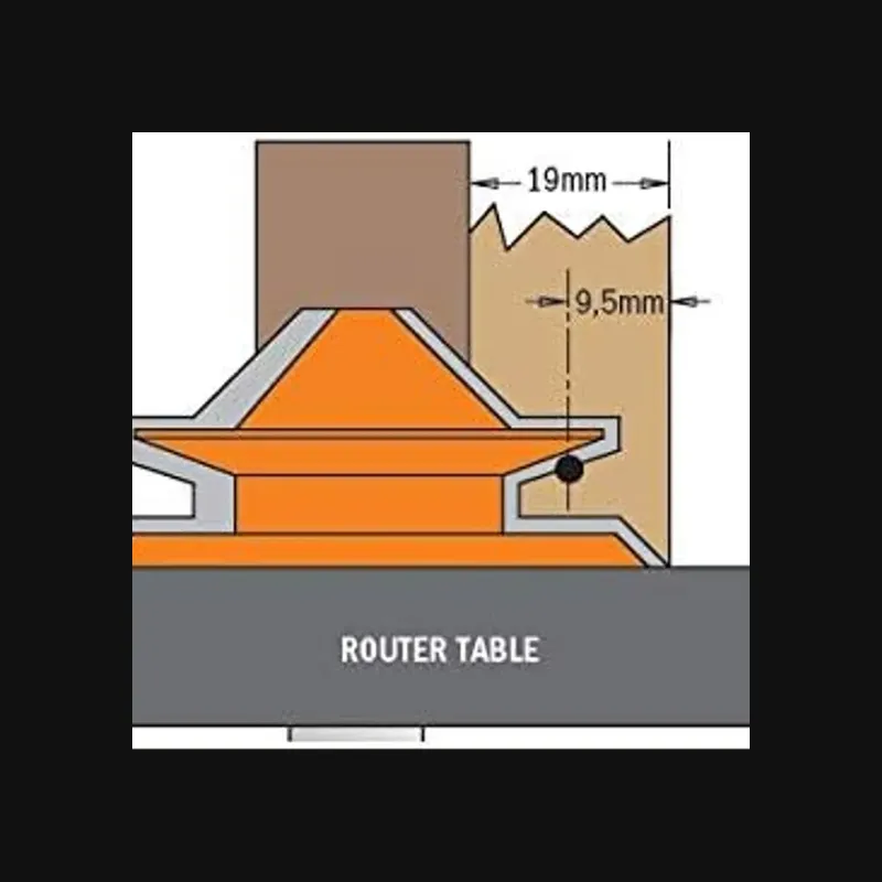 Fraise à onglet verrouillé — queue 12 mm · actif Ø50,8 × 22,2 mm — CMT 955.504.11 6