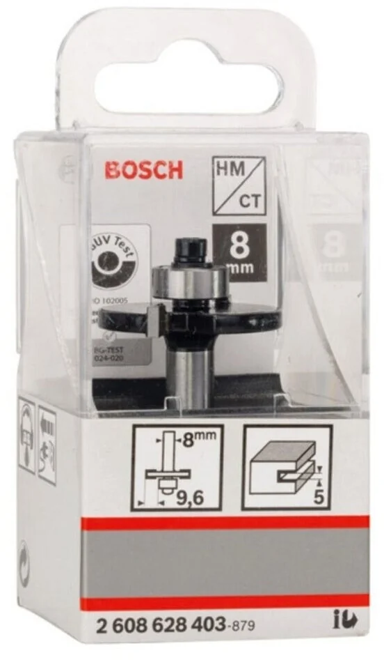 Fraise à rainurer — queue 8 mm · actif Ø32 × 5 mm — Bosch 2608628403