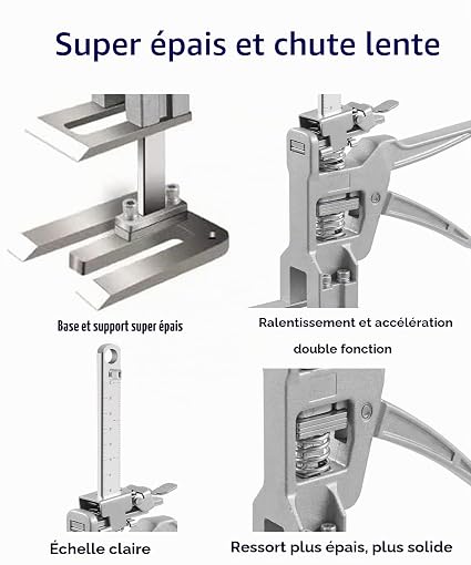 Bras de levage à main — lève-porte et lève-meuble à levier, descente FAST / SLOW 5