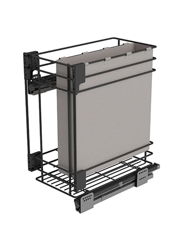 Panier coulissant porte-pain et bouteilles — SIGE 007G — meuble 45 cm, coulisses latérales 4