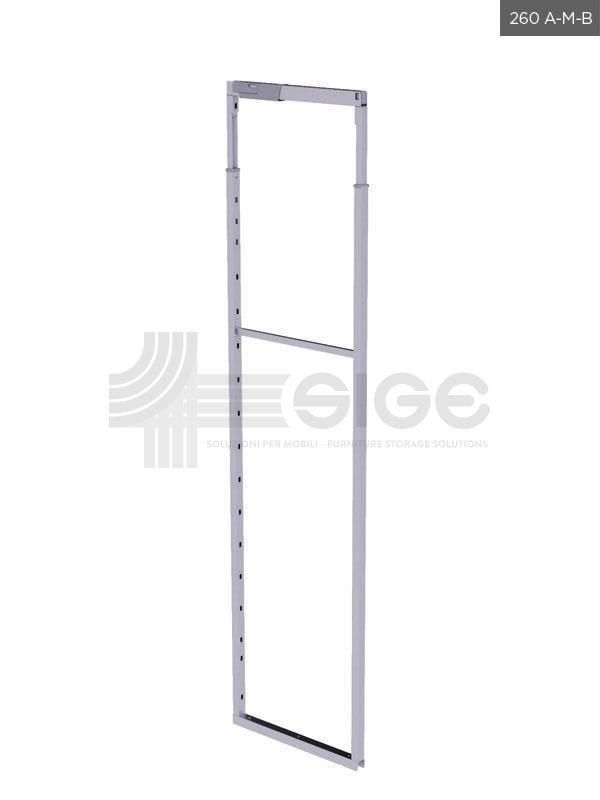 Colonne extractible SIGE 260A chrome — meuble 45 cm, hauteur jusqu'a 2,04 m, coulisses 120 kg 3