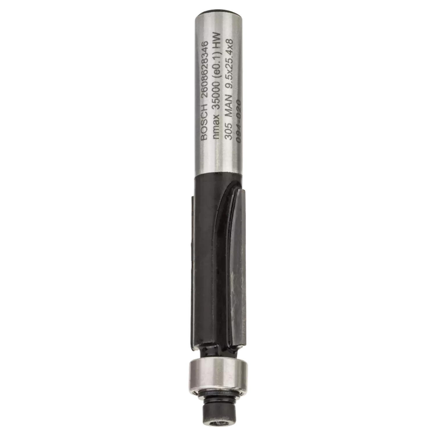 Fraise a affleurer — queue 8 mm · actif Ø9,5 × 25,4 mm — Bosch 2608628346 1