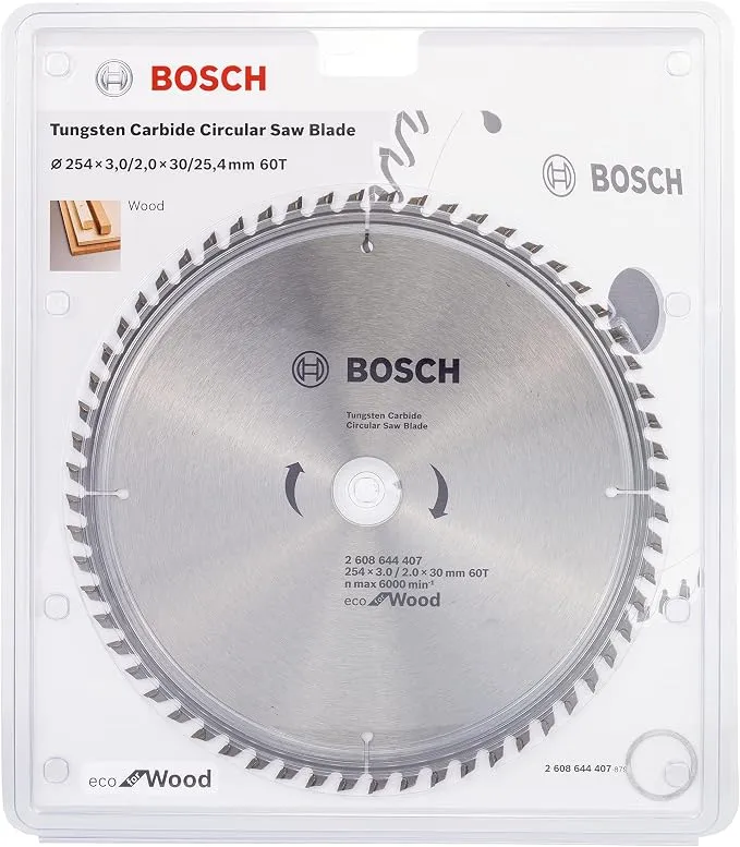 Disque pour scie de table ou scie circulaire portative — Bosch Eco for Wood 2608644407 — bois/MDF — 254 mm, 60 dents 3