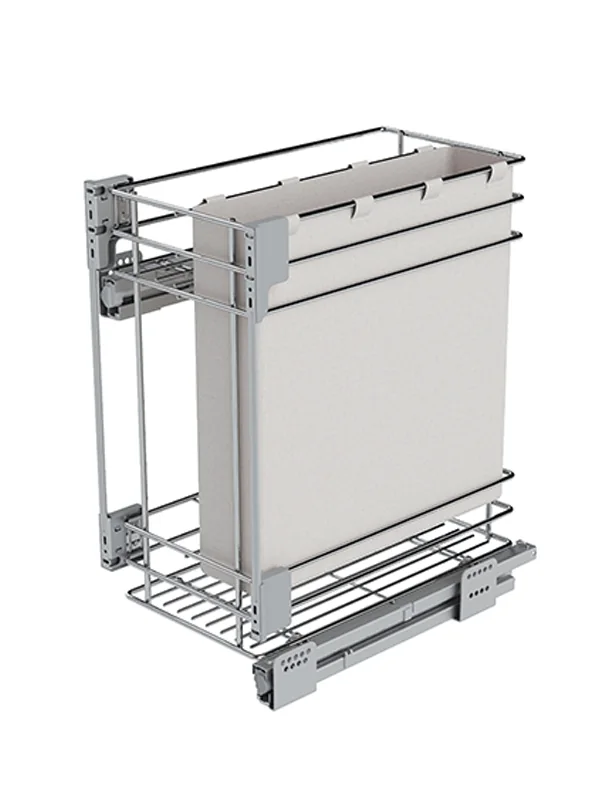 Panier coulissant porte-pain et bouteilles — SIGE 007G — meuble 30 cm, coulisses latérales