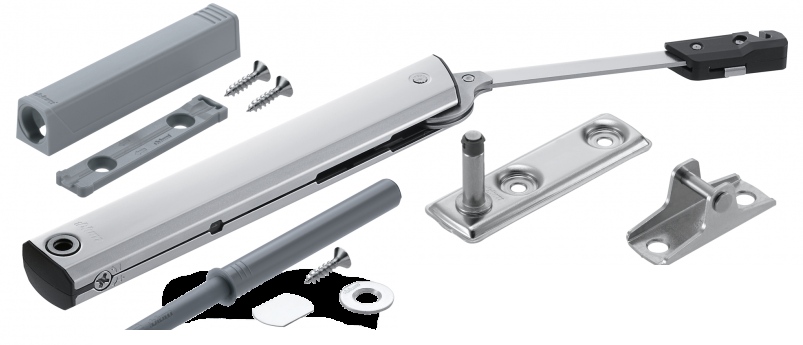 Kit Blum AVENTOS HK-XS TIP-ON — porte relevable sans poignee, ouverture par simple pression