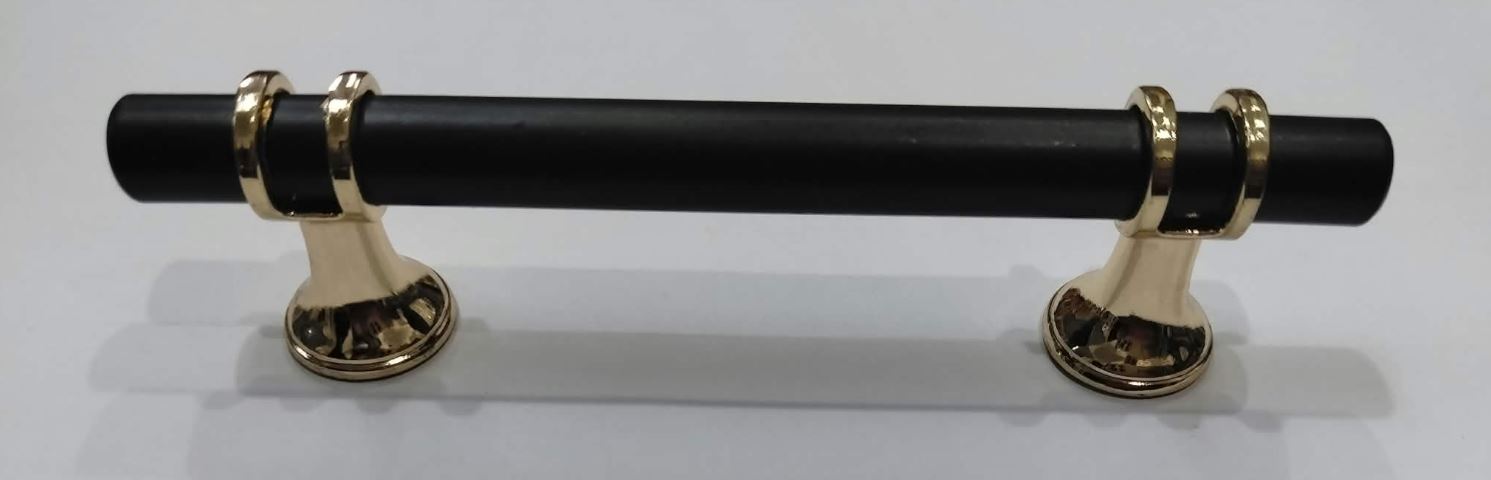 Poignée de meuble 7004 — ronde, noir et doré, entraxe 96, 160 ou 224 mm 4