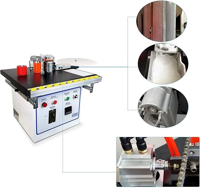 Plaqueuse de chants automatique compacte à bac de colle — encollage et coupe 7