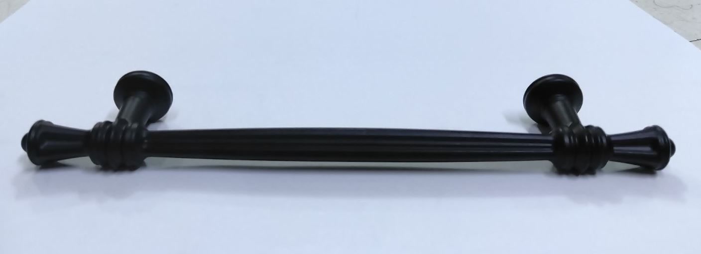 Poignée de meuble Asir noire — barre cannelée, entraxe 128, 160 ou 224 mm 3