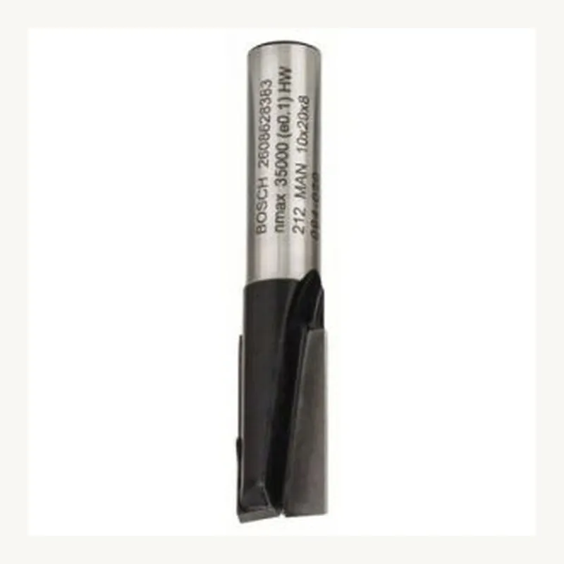 Fraise droite — queue 8 mm · actif Ø10 × 19,6 mm — Bosch PRO 2608628383