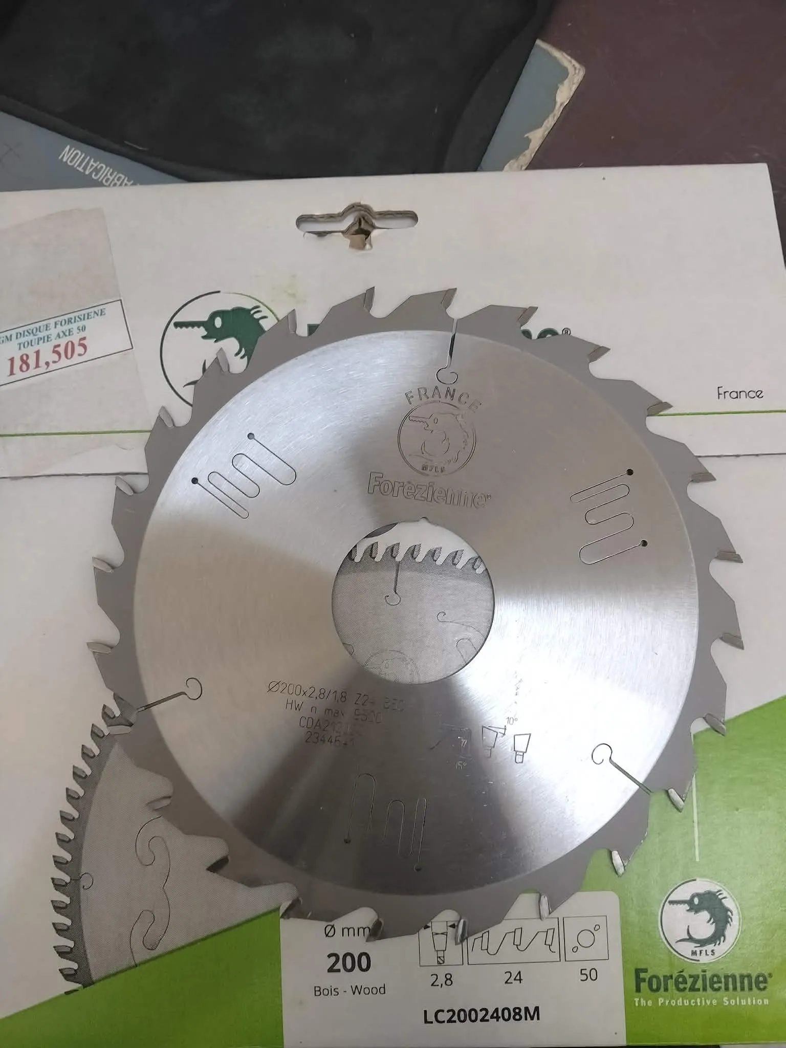 Disque pour scie circulaire — Forézienne MFLS LC2002408M — bois — 200 mm, 24 dents