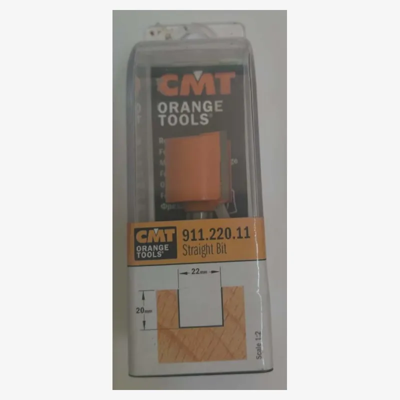 Fraise droite — queue 8 mm · actif Ø22 × 20 mm — CMT 911.220.11