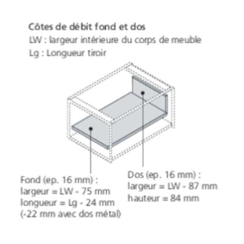 Kit tiroir a l'anglaise Blum TANDEMBOX antaro M — profondeur 500 mm, BLUMOTION, 30 kg 4