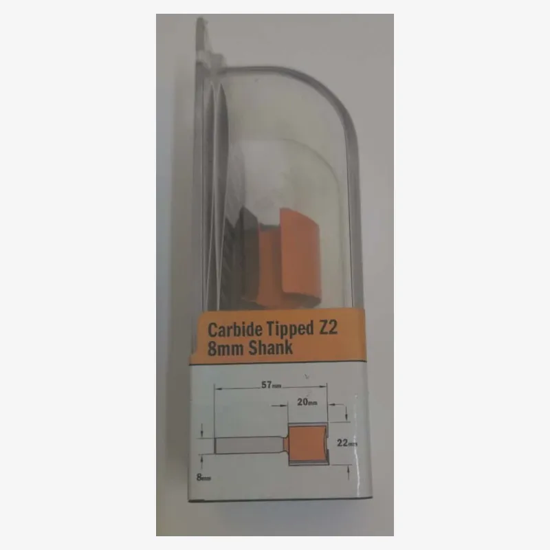 Fraise droite — queue 8 mm · actif Ø22 × 20 mm — CMT 911.220.11 2