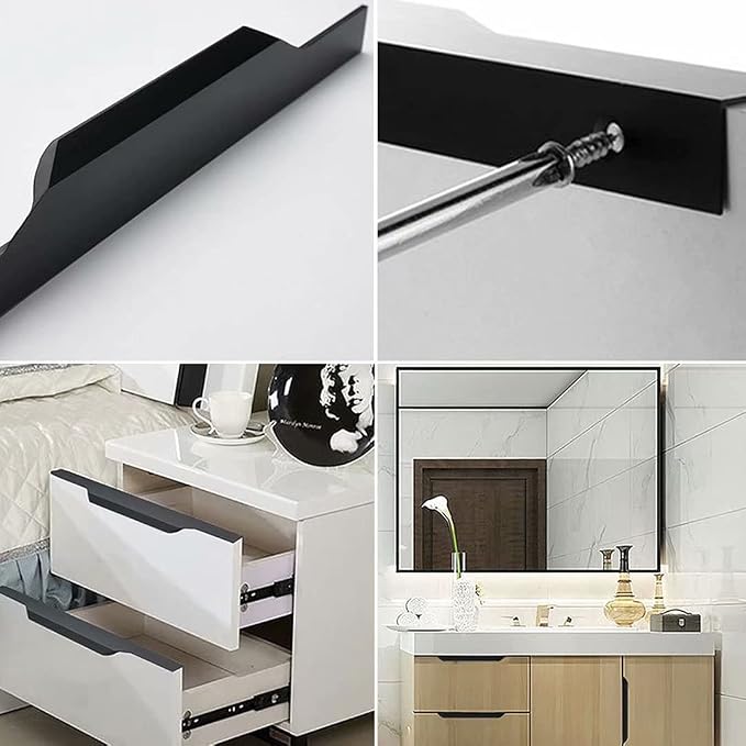 Poignée de meuble façade 239 — profilé noir mat, de 150 à 400 mm 7