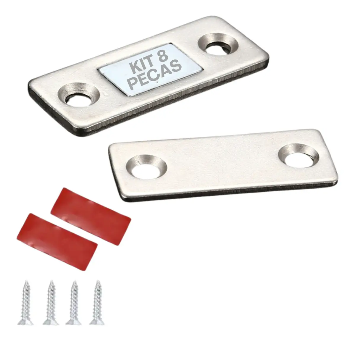Loqueteau magnétique ultra-plat pour porte de meuble — pose par vis ou adhésif 2