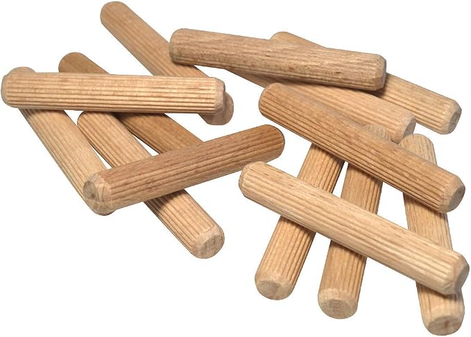 Tourillon en bois 3 cm, Ø 8 mm — cannelé, pour assemblage de panneaux et de bois massif 1