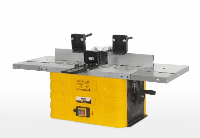 Machine FEMI RT400 — toupie / fraiseuse verticale sur table pour bois — fraises 6, 8 ou 12 mm
