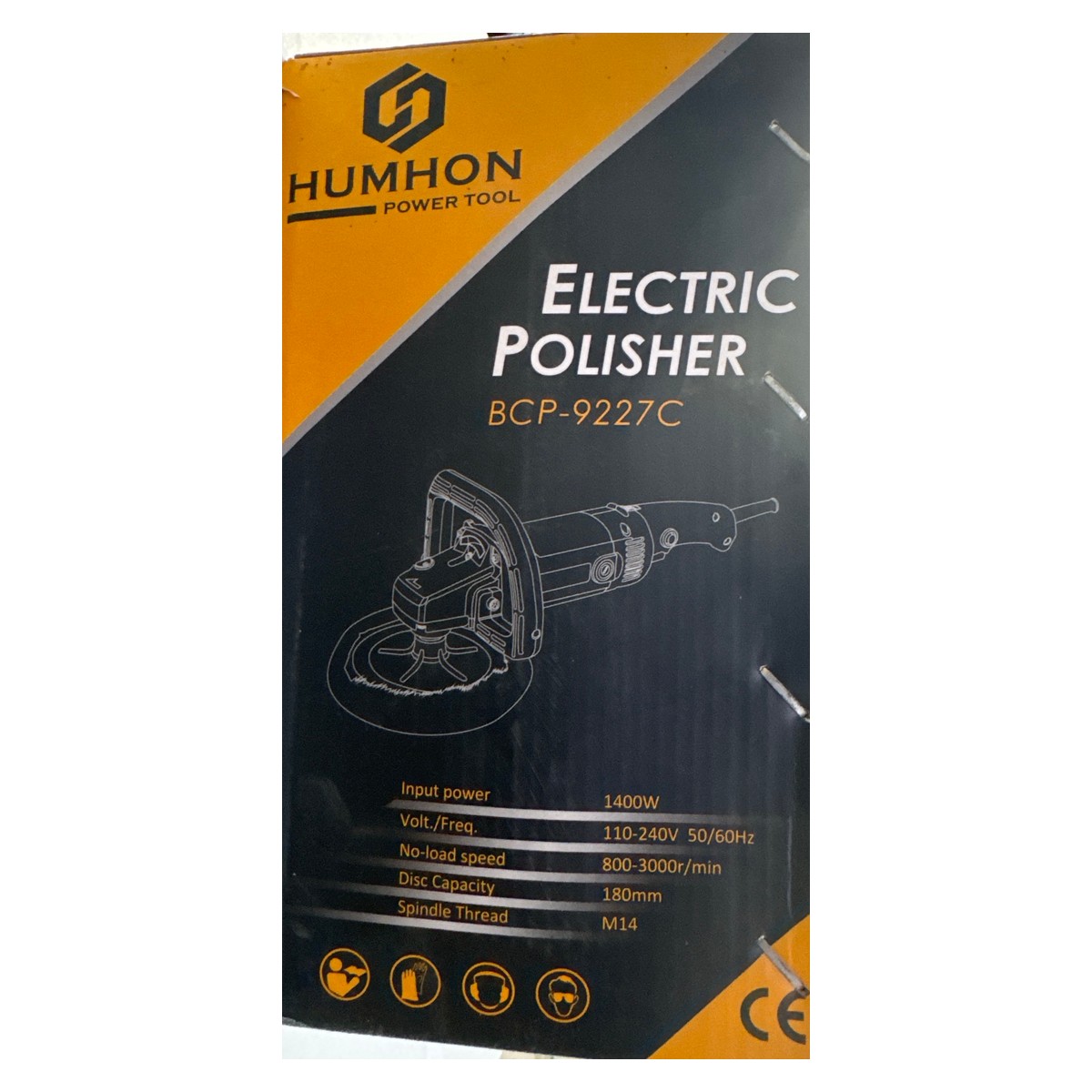 Polisseuse électrique HUMHON BCP-9227C — 1 400 W, plateau 180 mm, vitesse variable 800 à 3 000 tr/min 3
