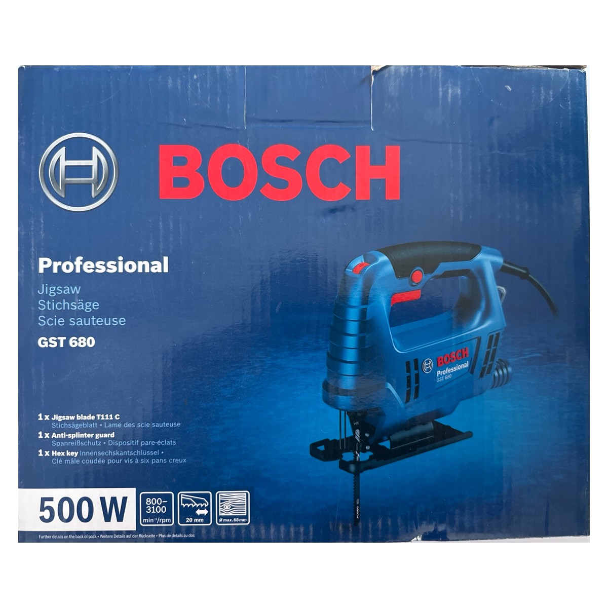 Scie sauteuse Bosch Professional GST 680 — 500 W, coupe bois 68 mm 2
