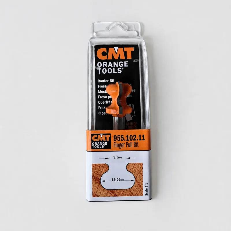 Fraise Finger Pull pour poignée intégrée — queue 8 mm · actif Ø19,05 × 19,05 mm — CMT 955.102.11