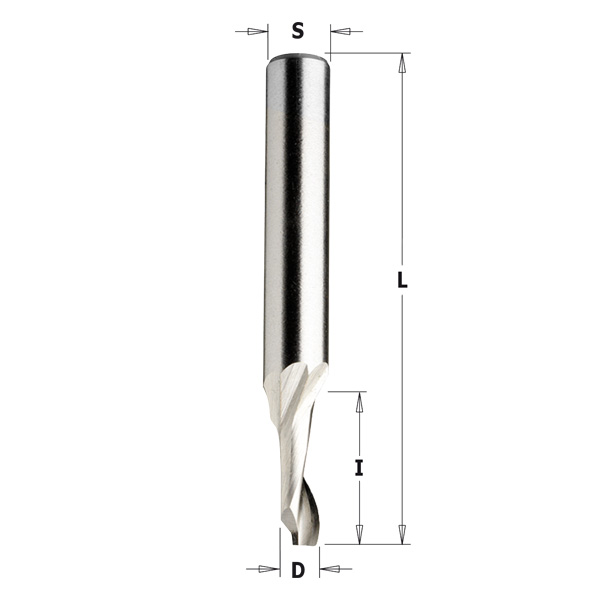 Fraise hélicoïdale pour aluminium — queue 8 mm · actif Ø6 × 14 mm — CMT 188.060.51 2