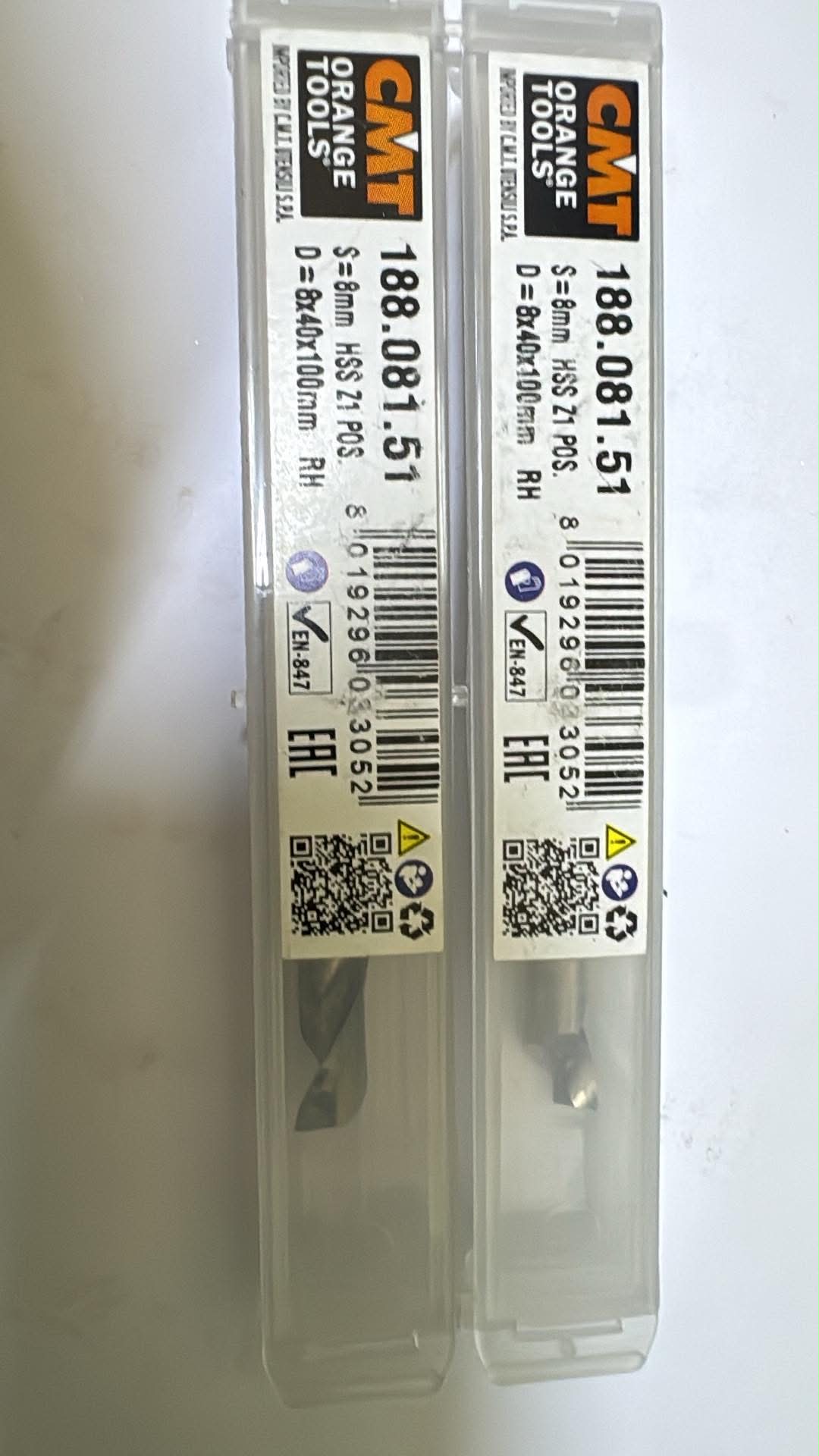 Fraise hélicoïdale pour aluminium — queue 8 mm · actif Ø8 × 40 mm — CMT 188.081.51 3