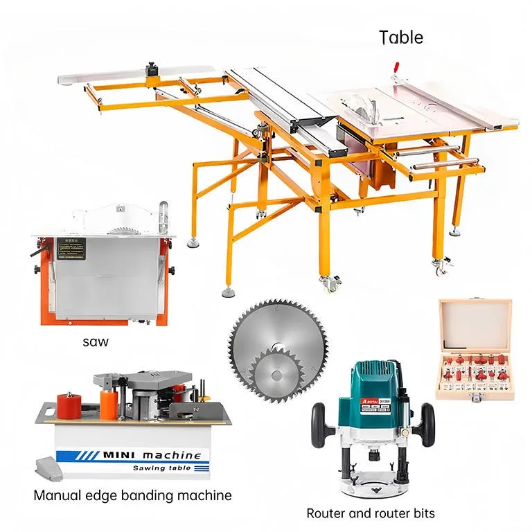 Table de sciage coulissante multifonctionnelle ZICAR pour menuiserie