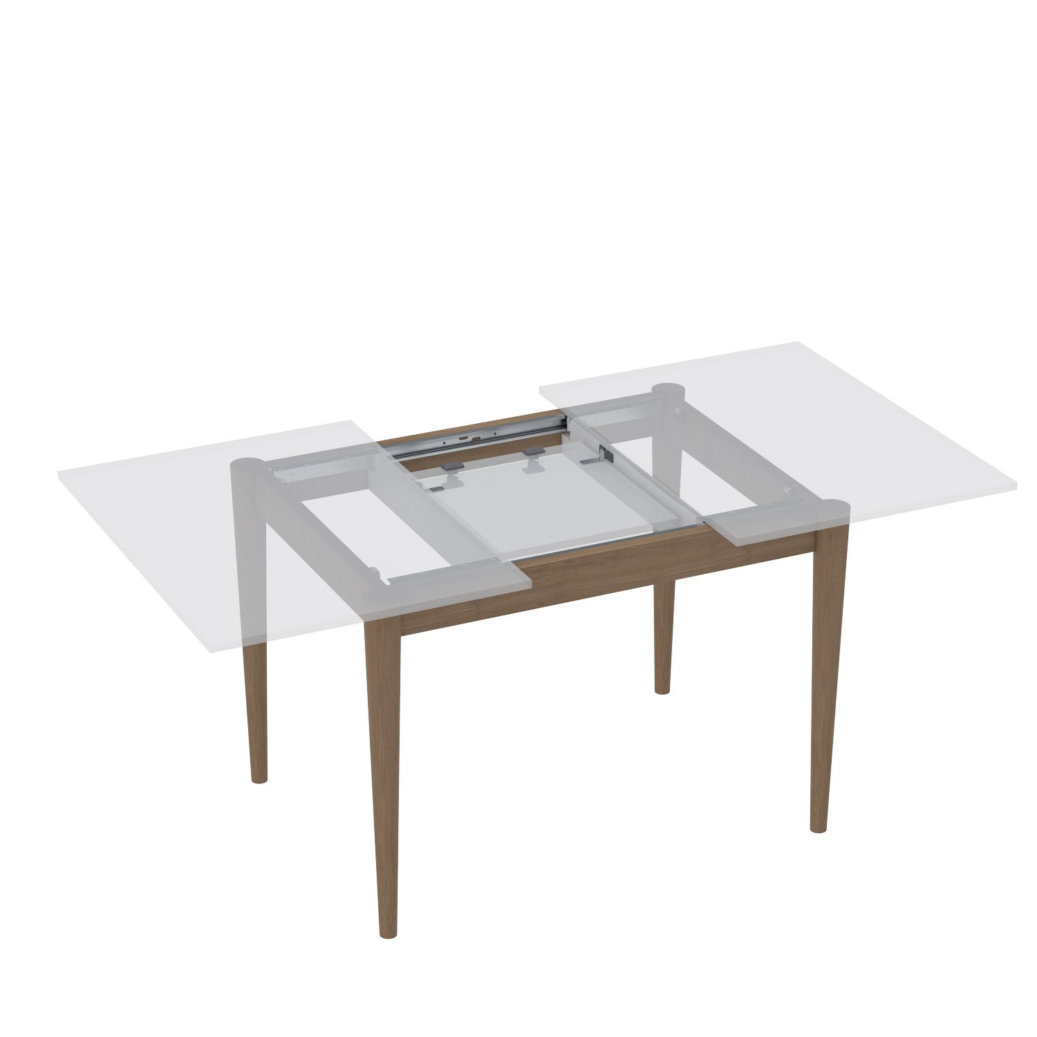 Mecanisme de table coulissante MEPA SMR — rallonge escamotable, 30 ou 40 cm 4